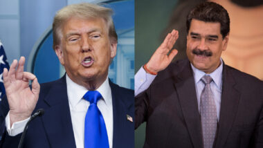 O presidente dos EUA, Donald Trump, e o ditador da Venezuela, Nicolás Maduro. Imagem referente a matéria