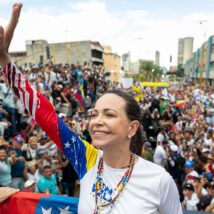 A líder da oposição na Venezuela, María Corina Machado, recebeu o Nobel da Paz em 2025 Imagem referente a matéria