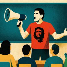 Quando as fronteiras se diluem e o cientista encarna o político, já não temos mais um representante do conhecimento diante dos alunos, mas um impostor falastrão que usa o seu poder para doutrinar jovens incautos. Imagem referente a matéria