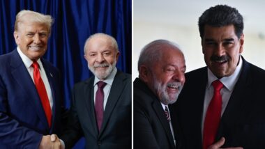 O presidente Luiz Inácio Lula da Silva se ofereceu neste domingo (26) para atuar como interlocutor na crise entre Estados Unidos e Venezuela, segundo informou o chanceler, Mauro VIeira, à imprensa. Imagem referente a matéria