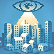 Receita usará “CPF dos imóveis” para taxar aluguel não declarado e multar contribuinte Imagem conceitual mostrando um olho representando a Receita Federal fiscalizando imóveis por meio do CIB, o CPF dos Imóveis.