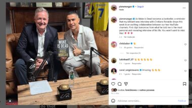 “Com o livro ‘Woke Is Dead’ se tornando um best-seller, lembro que minha nova e brilhante entrevista com
@Cristiano
será lançada esta semana em uma colaboração incrível entre nossos canais do YouTube. Os primeiros trechos da entrevista mais pessoal e reveladora dele serão divulgados amanhã (terça, dia 04). Você não vai querer perder!”, diz a legenda. Imagem referente a matéria