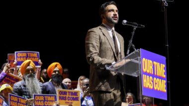 O democrata eleito prefeito de Nova York, Zohran Mamdani, defendeu pautas radicais socialistas Imagem referente a matéria