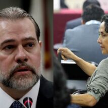 Ministro Dias Toffoli e ex-primeira-dama do Peru, Nadine Heredia. Imagem referente a matéria