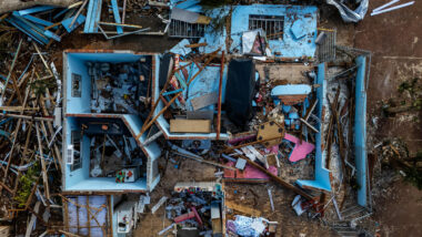 Destruição causada em Rio Bonito do Iguaçu – Paraná. Imagem referente a matéria
