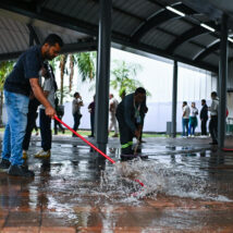 Tempestade tropical causa transtornos e falta de luz no primeiro dia da COP30, em Belém. Imagem referente a matéria