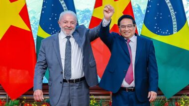 Lula e o primeiro-ministro do Vietnã, Pham Minh Chinh: governo autorizou retomada das importações de tilápia em troca de abertura do mercado de carne bovina. Imagem referente a matéria