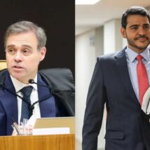 Ministro do STF André Mendonça e advogado-geral da União Jorge Messias. Imagem referente a matéria