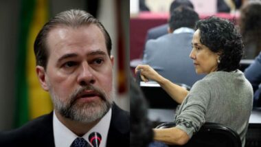 Ministro Dias Toffoli e ex-primeira-dama do Peru, Nadine Heredia. Imagem referente a matéria