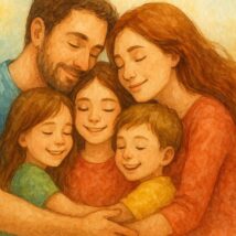 Ternura e gratidão são sentimentos que precisam ser incentivados dentro da família. Imagem referente a matéria