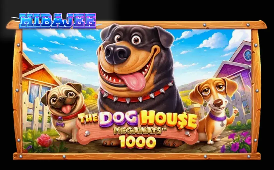 The Dog House Megaways 1000 স্লট গেমের একটি দৃশ্য